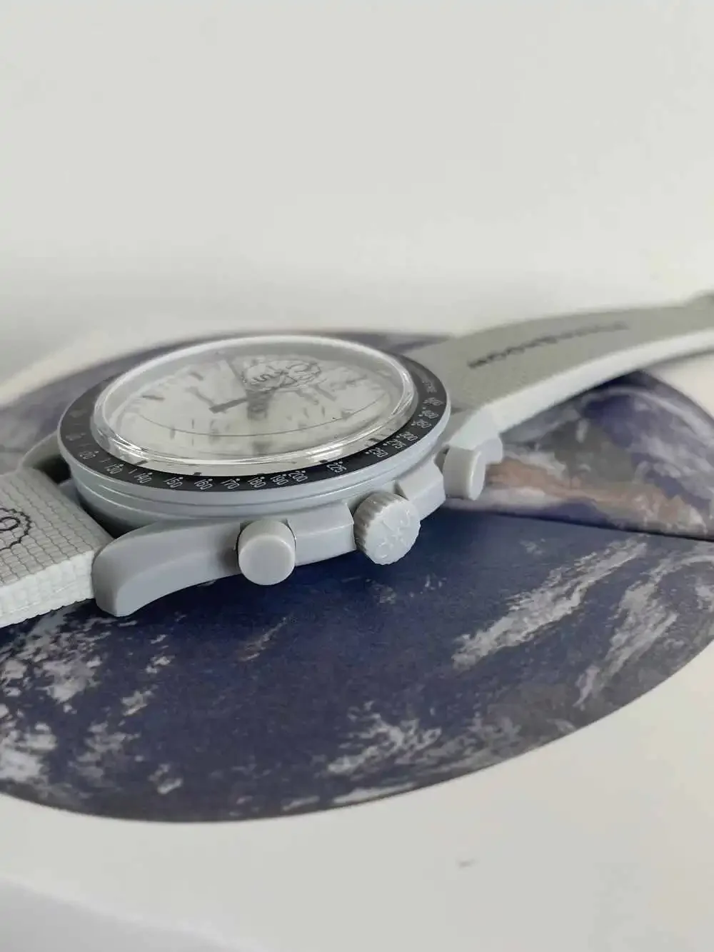 NWOT Men's OMEGA x Swatch Moonswatch 1965 Mission Grey Watch